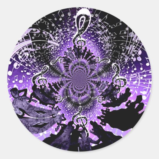 Sticker Rond Rassemblement d'amour_ (Devant)