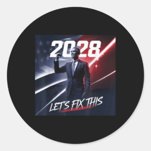 Sticker Rond Rassemblement politique patriotique Vintage Obama
