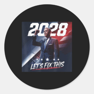 Sticker Rond Rassemblement politique patriotique Vintage Obama 