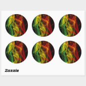 Sticker Rond rasta (Feuille)