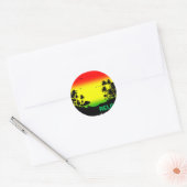 Sticker Rond rasta de relaxation (Enveloppe)