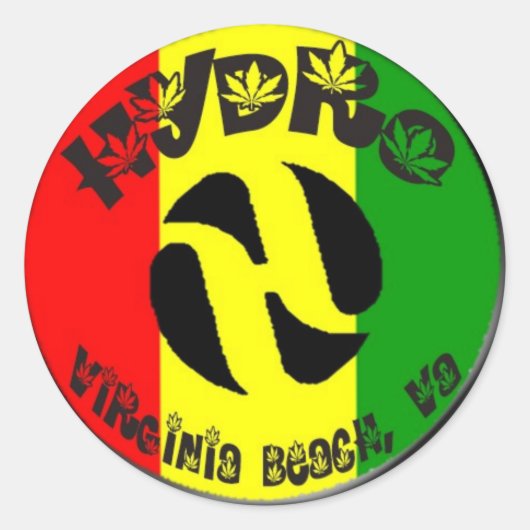 Sticker Rond Rasta Hydro (Devant)