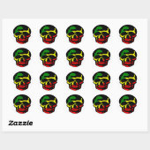 STICKER ROND RASTA LOOCKY (Feuille)