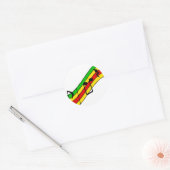 Sticker Rond Rasta Music (Enveloppe)