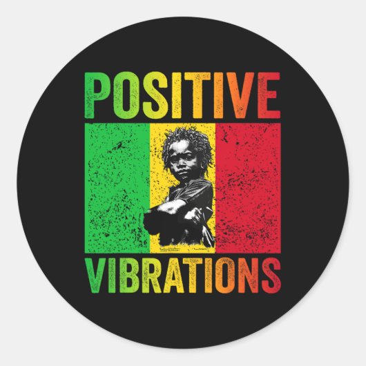 Sticker Rond Rasta par positif (Devant)