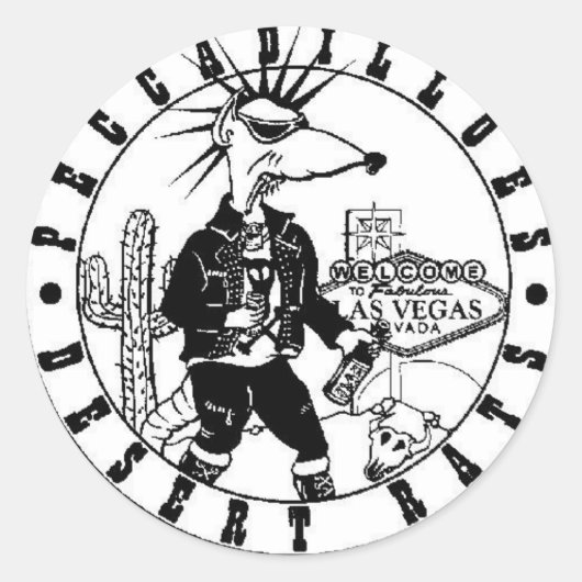 Sticker Rond Rat du désert de Peccadillos (Devant)