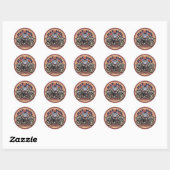 Sticker Rond Rat Man Roadful (Feuille)