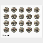 Sticker Rond Rat monstre (Feuille)