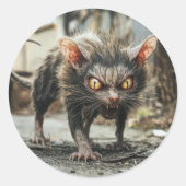 Sticker Rond Rat monstre (Devant)