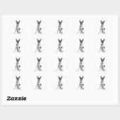 Sticker Rond Rat Terrier (A) (Feuille)