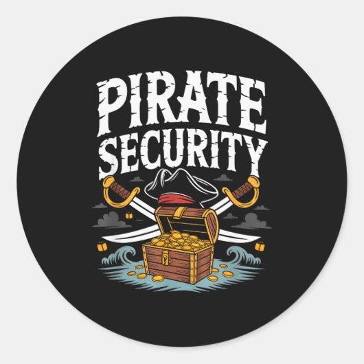 Sticker Rond Rate Security Funny Halloween Costume Dad Mom Grou (Devant)