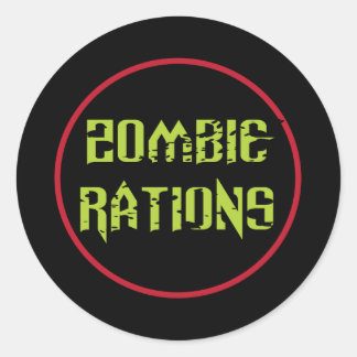 Sticker Rond Rations de Zombie