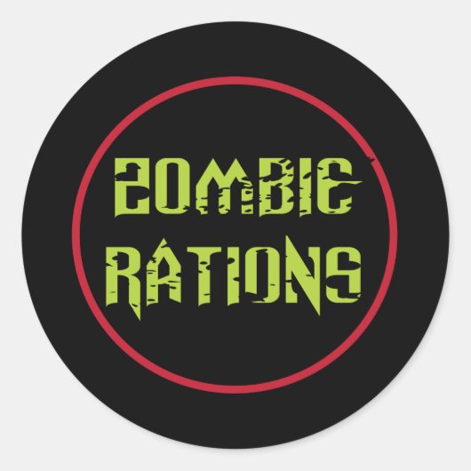 Sticker Rond Rations de Zombie (Devant)
