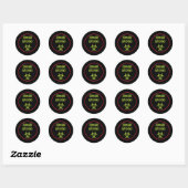 Sticker Rond Rations de Zombie Infecté (Feuille)