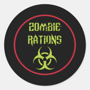 Sticker Rond Rations de Zombie Infecté