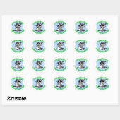 Sticker Rond raton laveur (Feuille)