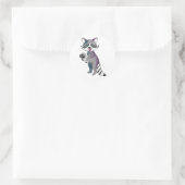 Sticker Rond Raton laveur (Sac)