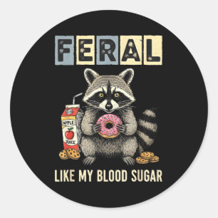 Sticker Rond Raton laveur humour diabète drôle blague insuline