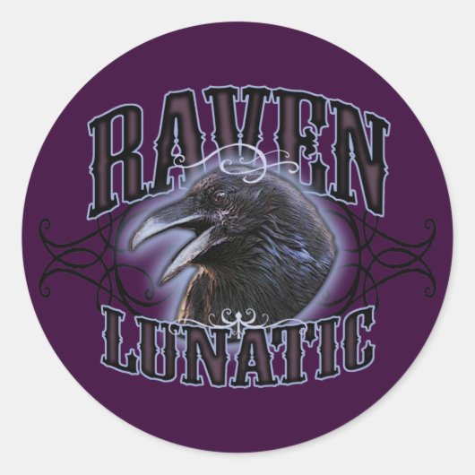 Sticker Rond Raven Lunatic (Devant)