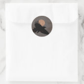 STICKER ROND RAVEN MOON (Sac)