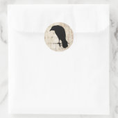 Sticker Rond Raven Silhouette (Sac)