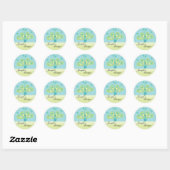 Sticker Rond Ravi ! (Feuille)
