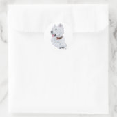 Sticker Rond Ravi West Highland White Terrier (Sac)