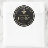 Sticker Rond Raw Tupelo Honey Black Gold Queen Bee (Sac)