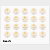 Sticker Rond Ray Of Sunshine Baby shower (Feuille)