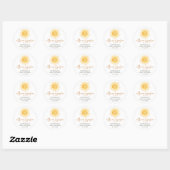 Sticker Rond Ray Of Sunshine Baby shower (Feuille)