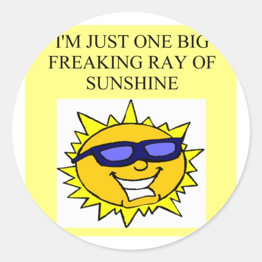 Sticker Rond rayon de soleil effrayant (Devant)
