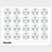 Sticker Rond Rayon gris cendré (Feuille)