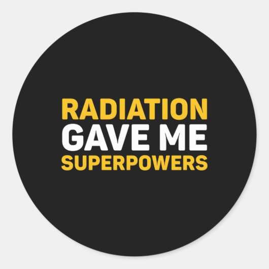 Sticker Rond Rayonnement M'A Donné Des Superpuissances Chimo Ca (Devant)