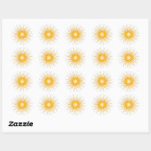 Sticker Rond Rayons Sun Burst (Feuille)