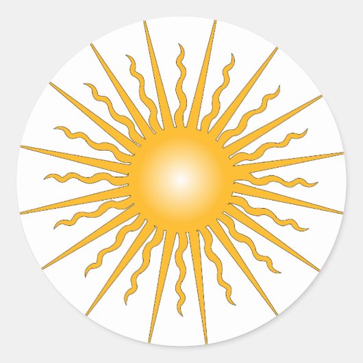 Sticker Rond Rayons Sun Burst (Devant)