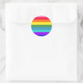 Sticker Rond Rayures arc-en-ciel (Sac)