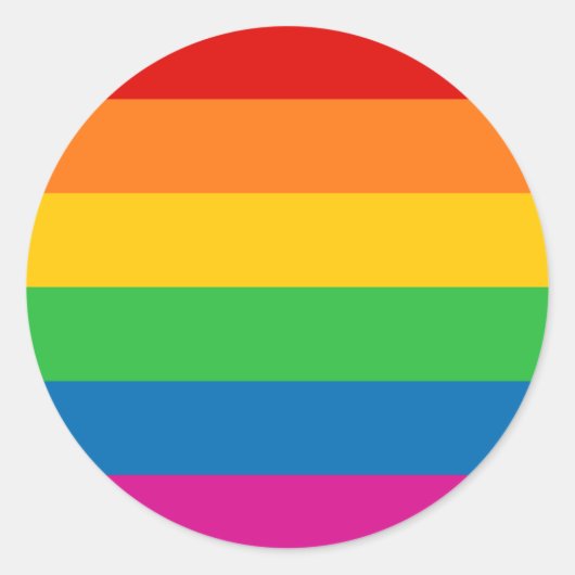 Sticker Rond Rayures arc-en-ciel (Devant)