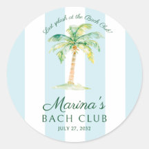 Rayures bleues Palm Beach Bach Club Enterrement de