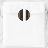 Sticker Rond rayures Brown, noir et blanc (Sac)