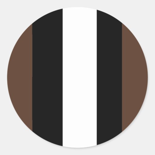 Sticker Rond rayures Brown, noir et blanc (Devant)