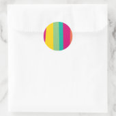 Sticker Rond rayures colorées (Sac)
