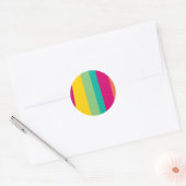 Sticker Rond rayures colorées (Enveloppe)