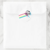 Sticker Rond Rayures d'arc-en-ciel de Supergirl (Sac)
