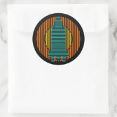 Sticker Rond rayures de fusée solaire (Sac)