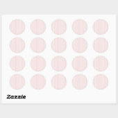 Sticker Rond Rayures de printemps | Douce rose (Feuille)