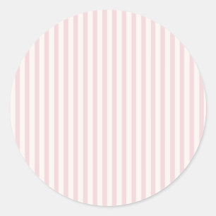 Sticker Rond Rayures de printemps Douce rose