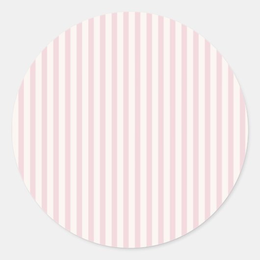 Sticker Rond Rayures de printemps | Douce rose (Devant)