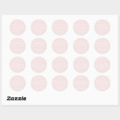 Sticker Rond Rayures de printemps | Douce rose ll (Feuille)