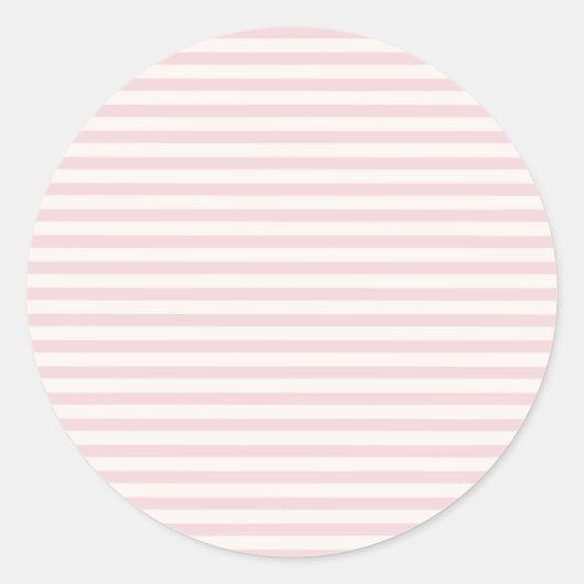 Sticker Rond Rayures de printemps | Douce rose ll (Devant)