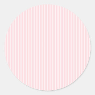 Sticker Rond Rayures de sucrerie de rose en pastel